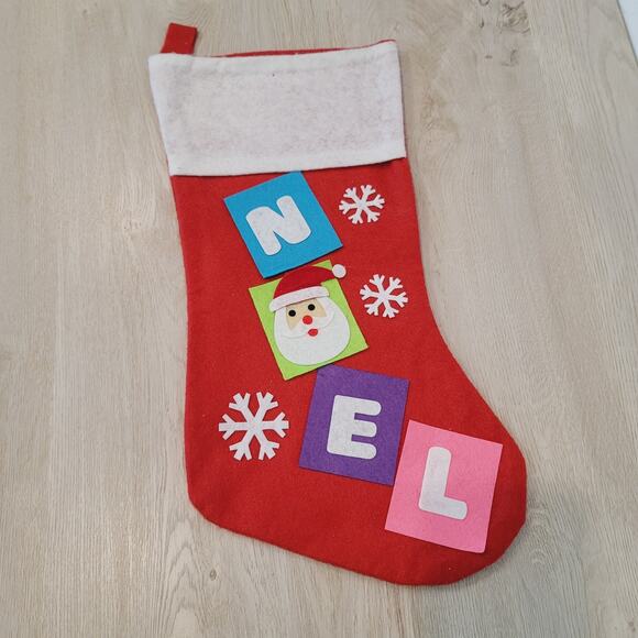 NWOT Red & White Christmas Noel Stocking - Picture 6 of 6